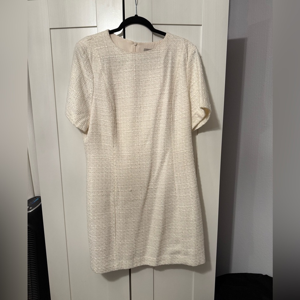 Cream tweed dress